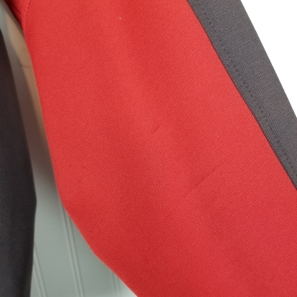 Patagonia Men's Size Medium 1/2 Zip Pullover Jacket Layer Orange Gray Flaws USA - Picture 5 of 13